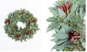 Magnolia Supply Co Fresh Seeded Eucalyptus, Red Berry and Safari Sunset Wreath, 20"